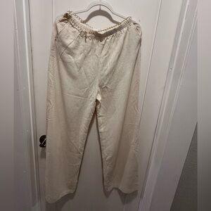 Beige Linen Pants